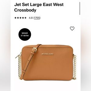 Michael Kors Jet Set Large East West crossbody bag, tan
